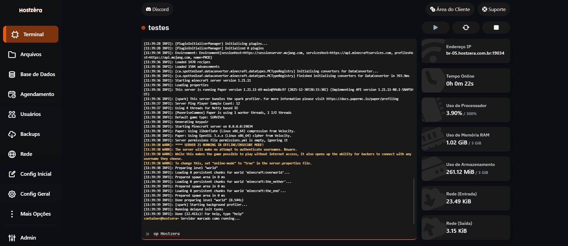 Server-icon na Hostzera